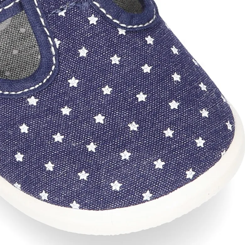 Nuevo pepito con hebilla en lona con ESTRELLAS.