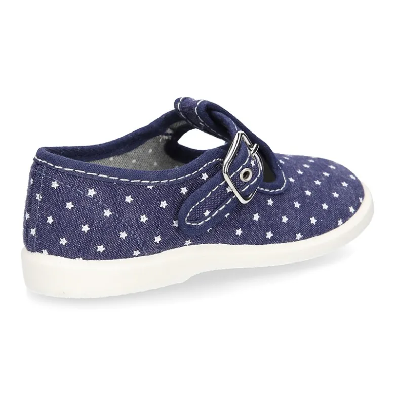 Nuevo pepito con hebilla en lona con ESTRELLAS.