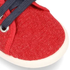 Nuevo Tenis con cordones en lona EFECTO LAVADO con bandera lateral.