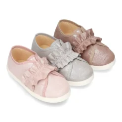 Nuevo Tenis Moda con elástico fruncido en Serratex con BRILLOS.