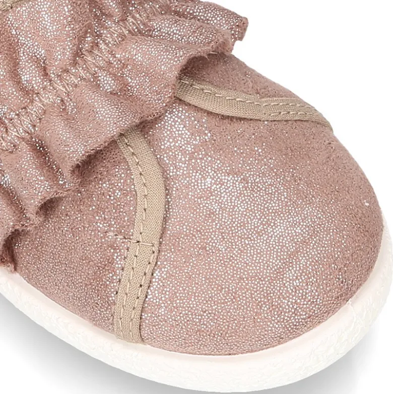 Nuevo Tenis Moda con elástico fruncido en Serratex con BRILLOS.