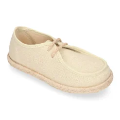 Náutico alpargata niño Ceremonia de lino con cordones