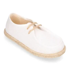 Náutico alpargata niño Ceremonia de lino con cordones