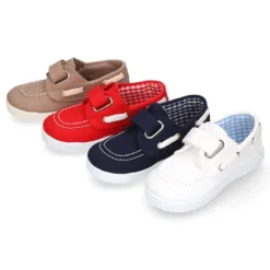 Náutico Lona algodón sin cordones.
