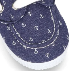 Náutico niño en lona con ANCLAS y piso tipo bamba.
