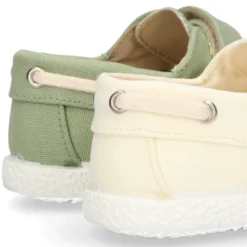 Náutico niño Lona algodón sin cordones.