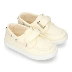 Náutico niño Lona algodón sin cordones.