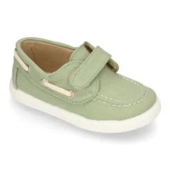 Náutico niño Lona algodón sin cordones.