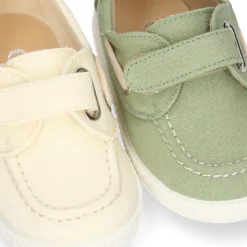 Náutico niño Lona algodón sin cordones.