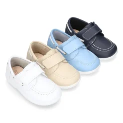Náutico niño piel lavable sin cordones.