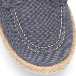 Náutico niño sin cordones tipo alpargata en lona algodón LAVADA.