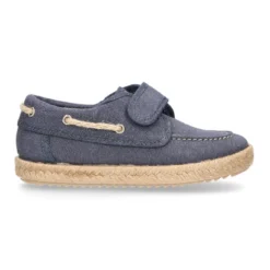 Náutico niño sin cordones tipo alpargata en lona algodón LAVADA.
