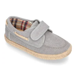Náutico niño sin cordones tipo alpargata en lona algodón LAVADA.