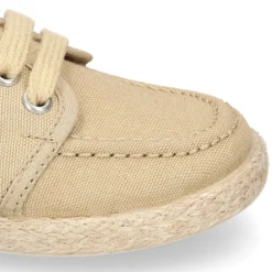 Náutico niño tipo Alpargata en lona con cordones.