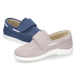 Náutico piel serraje sin cordones.
