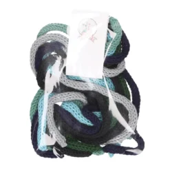 Pack de seis cordones para el pelo de niña en lana de colores agua.