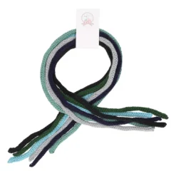 Pack de seis cordones para el pelo de niña en lana de colores agua.