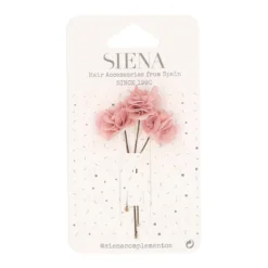 Pack de tres flores de bámbula para el pelo para Ceremonia.