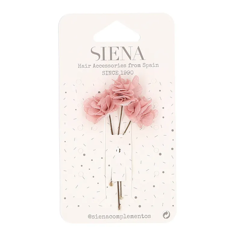 Pack de tres flores de bámbula para el pelo para Ceremonia.