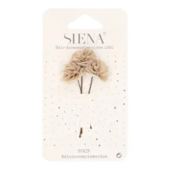 Pack de tres flores de bámbula para el pelo para Ceremonia.