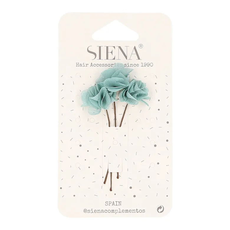 Pack de tres flores de bámbula para el pelo para Ceremonia.