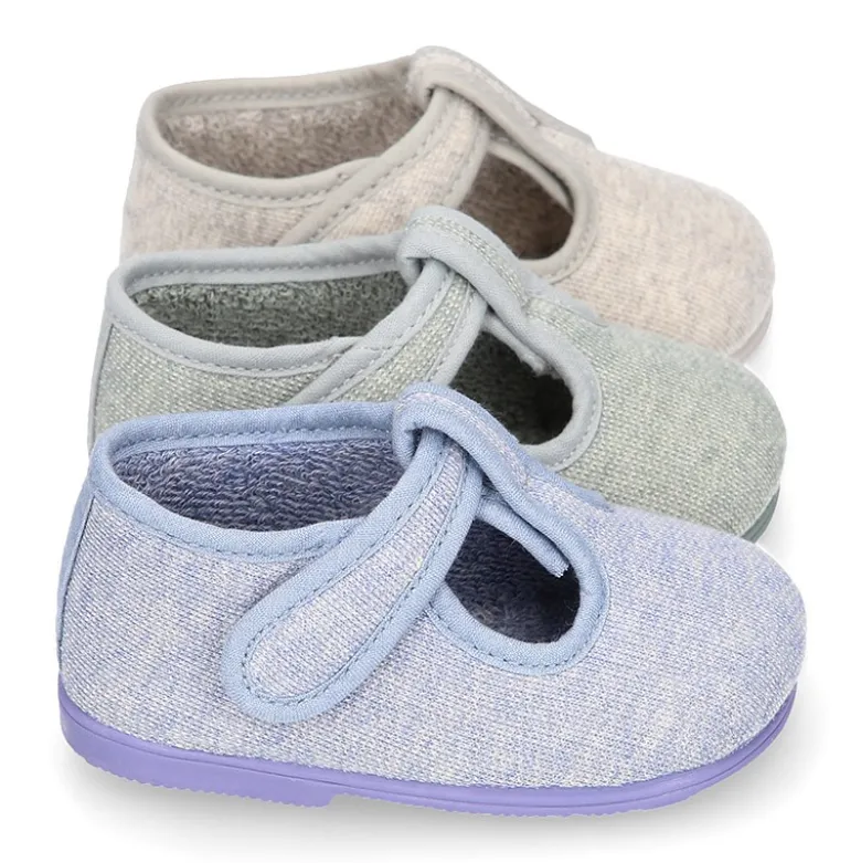 Pepito bebé niño casa lona punto colores pasteles suela SUPER FLEXIBLE.