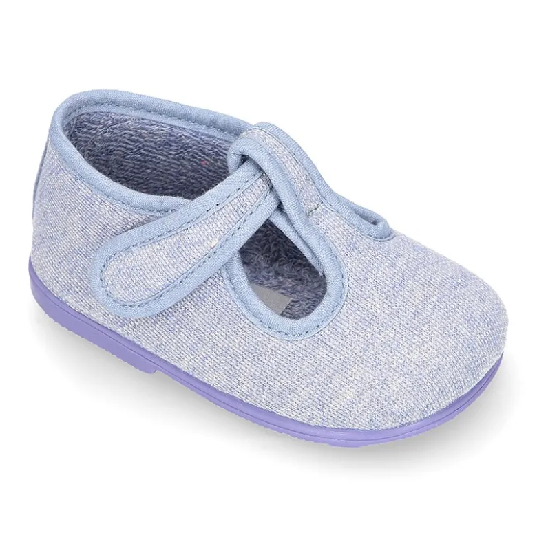 Pepito bebé niño casa lona punto colores pasteles suela SUPER FLEXIBLE.