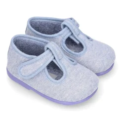 Pepito bebé niño casa lona punto colores pasteles suela SUPER FLEXIBLE.