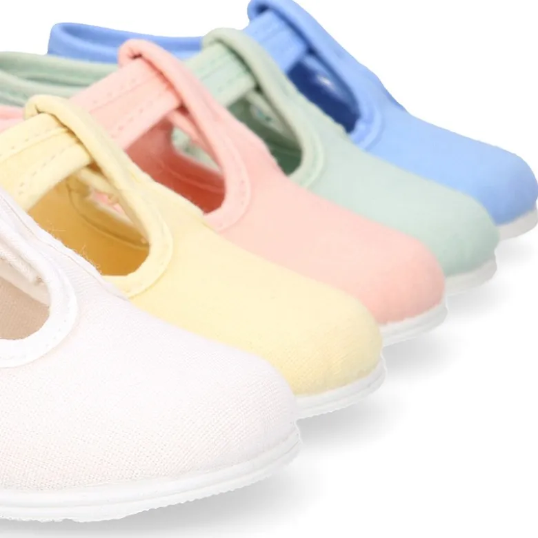 Pepito bebé niño lona piqué en colores pasteles y suela SUPER FLEXIBLE.