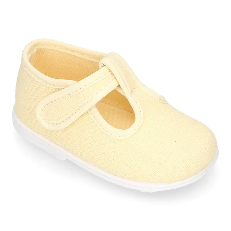 Pepito bebé niño lona piqué en colores pasteles y suela SUPER FLEXIBLE.