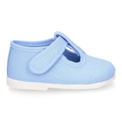 Pepito bebé niño lona piqué en colores pasteles y suela SUPER FLEXIBLE.
