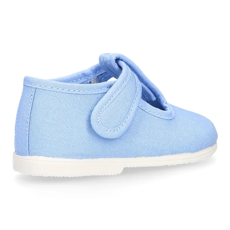 Pepito bebé niño lona piqué en colores pasteles y suela SUPER FLEXIBLE.