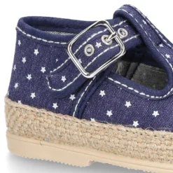 Pepito bebés tipo alpargata en lona con ESTRELLAS.