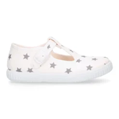 Pepito tipo bamba con hebilla en lona con ESTRELLAS.