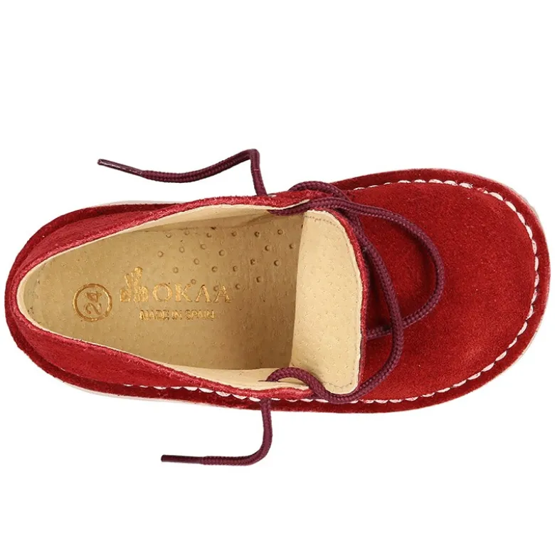Safari o pisacacas con cordones en piel de serraje