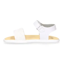 Sandalia Barefoot Blanca con Pala de Lentejuelas – OKAA FLEX