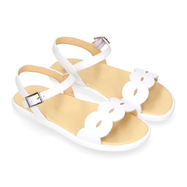 Sandalia Barefoot Blanca con Hebilla – OKAA FLEX