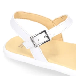Sandalia Barefoot Blanca con Hebilla – OKAA FLEX