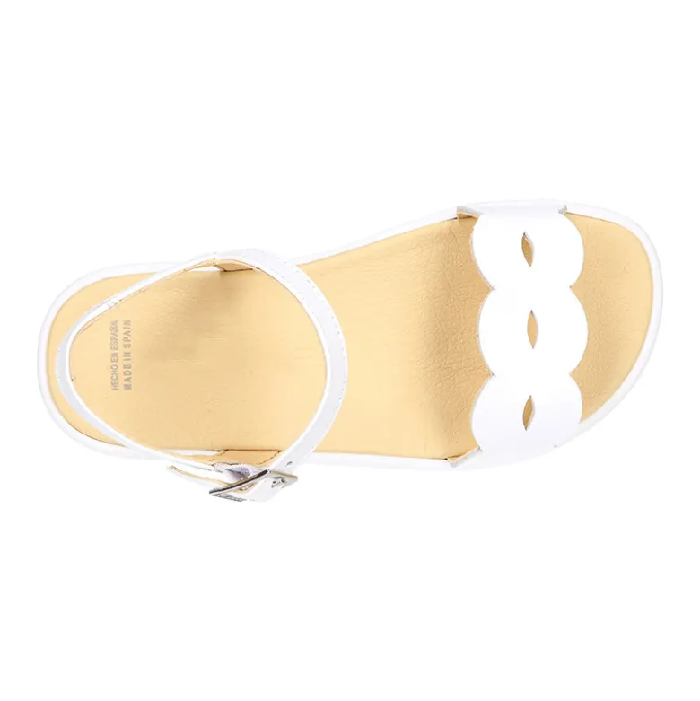 Sandalia Barefoot Blanca con Hebilla – OKAA FLEX