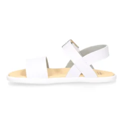 Sandalia barefoot niña blanca con hebilla