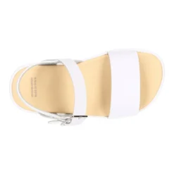 Sandalia barefoot niña blanca con hebilla