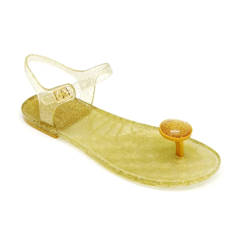 Sandalia de dedo para playa y piscina con hebilla.
