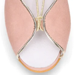 Sandalia Mujer con cintas en piel ante con GLITTER.