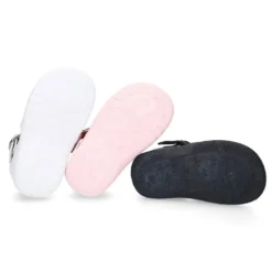 Sandalia Niña peque en piel lavable con ondas y suela SUPER FLEXIBLE.