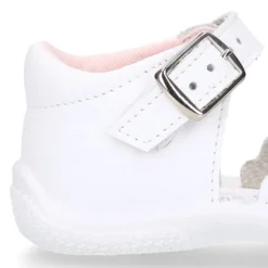 Sandalia Niña peque en piel lavable con ondas y suela SUPER FLEXIBLE.