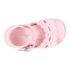 Sandalia Niña peque en piel lavable con ondas y suela SUPER FLEXIBLE.