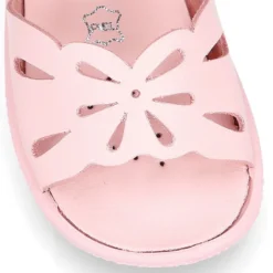 Sandalia Niña peque en piel lavable con diseño mariposa y suela SUPER FLEXIBLE.