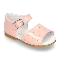 Sandalia Niña peques con ESTRELLAS en piel charol.
