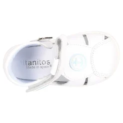 Sandalia niño pequeño piel lavable con ANCLA y suela SUPER FLEXIBLE.