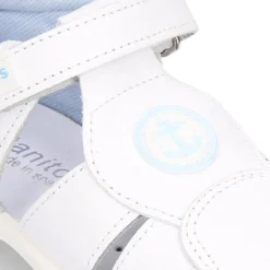 Sandalia niño pequeño piel lavable con ANCLA y suela SUPER FLEXIBLE.